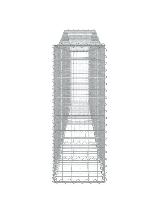Klenuté gabionové koše 2 ks 400x30x80/100 cm pozinkované železo