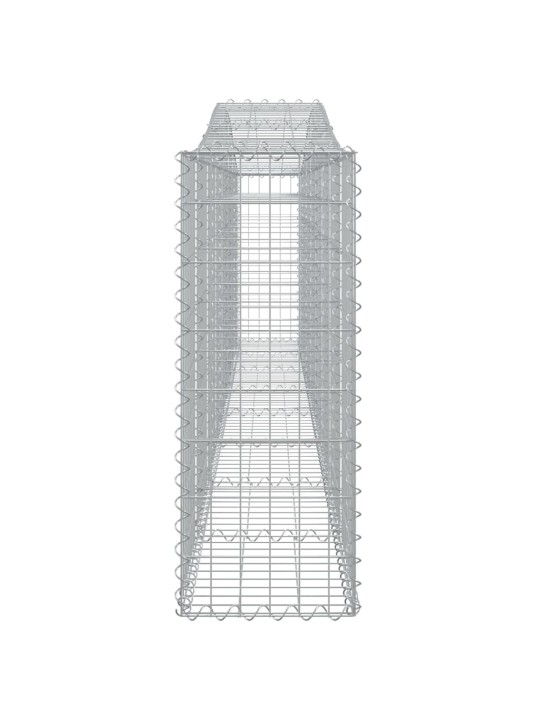 Klenuté gabionové koše 4 ks 400x30x80/100 cm pozinkované železo