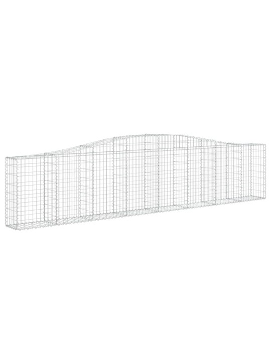 Klenuté gabionové koše 5 ks 400x30x80/100 cm pozinkované železo