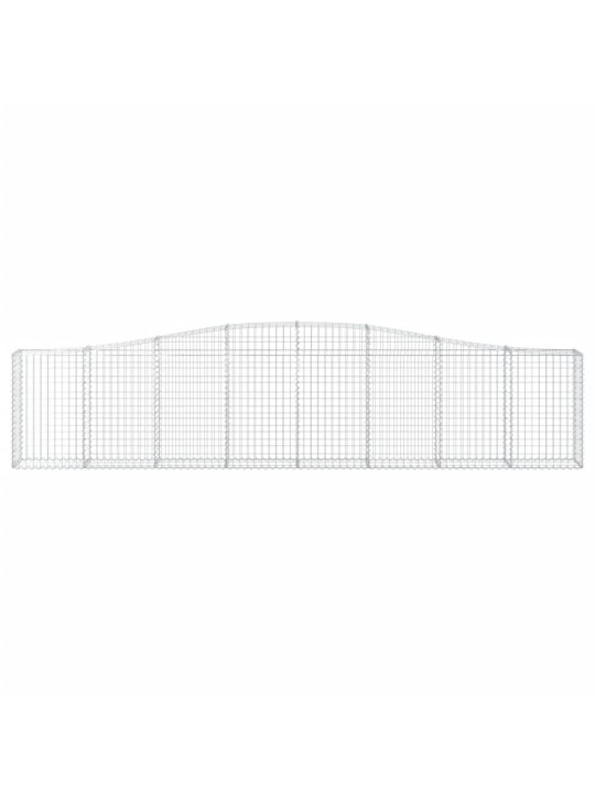 Klenuté gabionové koše 5 ks 400x30x80/100 cm pozinkované železo