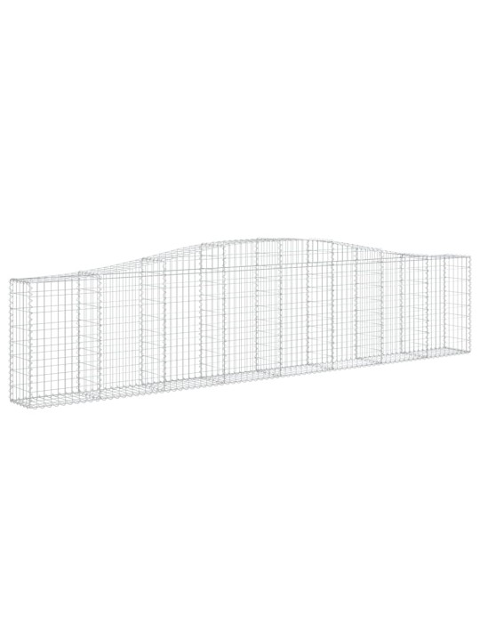 Klenuté gabionové koše 10ks 400x30x80/100 cm pozinkované železo