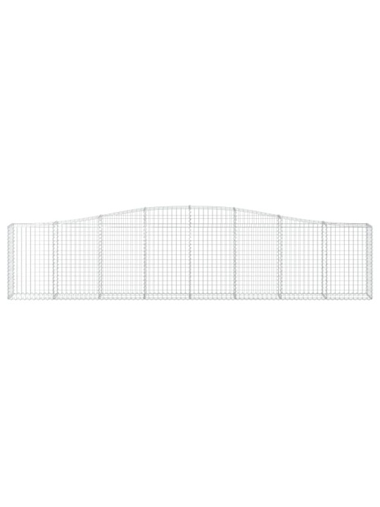 Klenuté gabionové koše 10ks 400x30x80/100 cm pozinkované železo