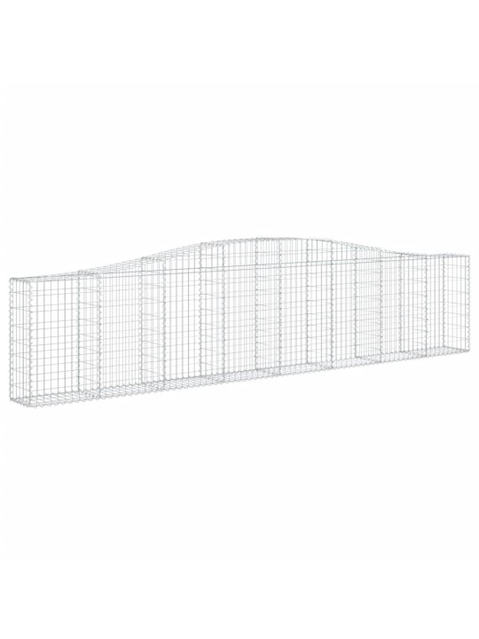 Klenuté gabionové koše 15ks 400x30x80/100 cm pozinkované železo