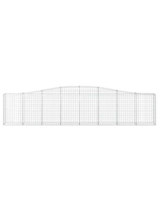 Klenuté gabionové koše 15ks 400x30x80/100 cm pozinkované železo
