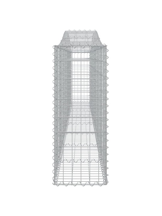 Klenuté gabionové koše 15ks 400x30x80/100 cm pozinkované železo