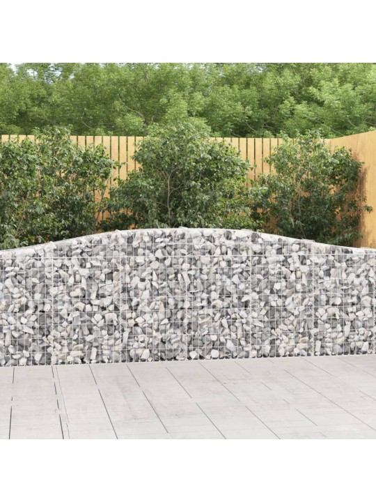 Klenuté gabionové koše 15ks 400x30x80/100 cm pozinkované železo