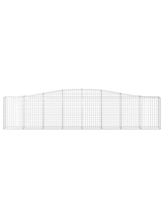 Klenuté gabionové koše 25ks 400x30x80/100 cm pozinkované železo