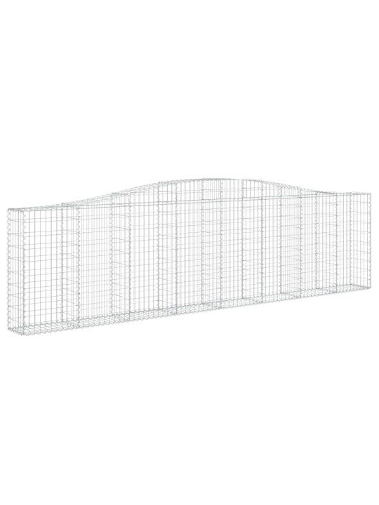 Klenuté gabionové koše 2 ks 400x30x100/120cm pozinkované železo