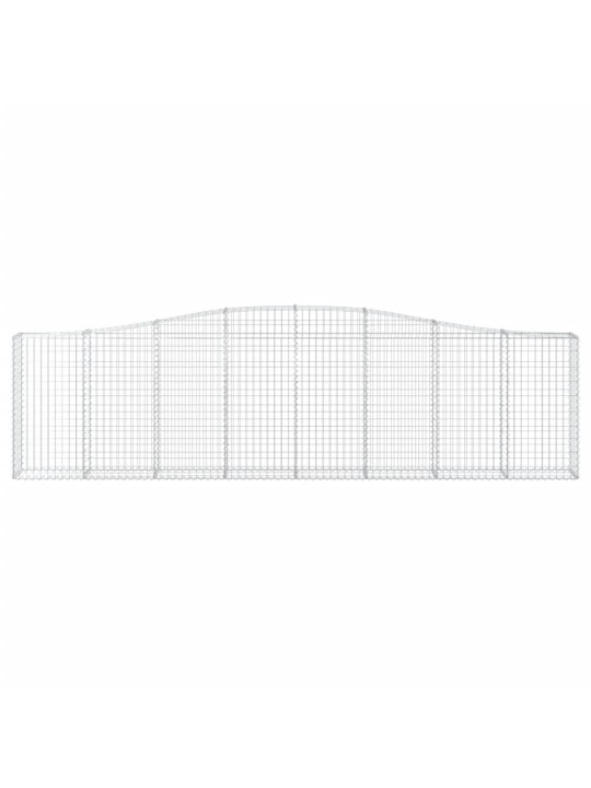Klenuté gabionové koše 2 ks 400x30x100/120cm pozinkované železo