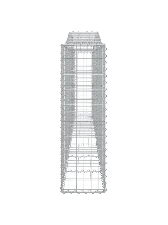 Klenuté gabionové koše 2 ks 400x30x100/120cm pozinkované železo