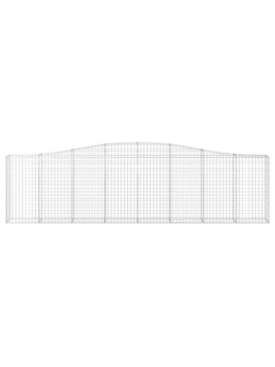 Klenuté gabionové koše 4 ks 400x30x100/120cm pozinkované železo