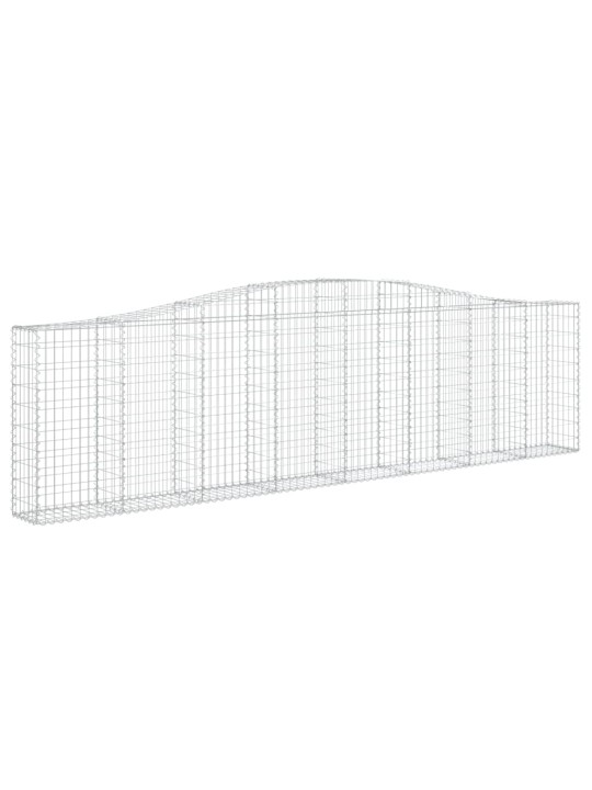 Klenuté gabionové koše 5 ks 400x30x100/120cm pozinkované železo