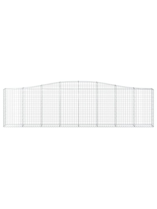 Klenuté gabionové koše 5 ks 400x30x100/120cm pozinkované železo
