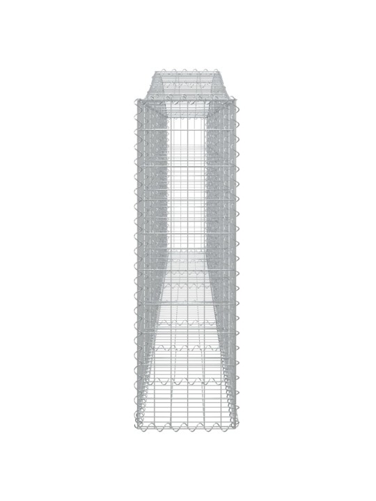 Klenuté gabionové koše 5 ks 400x30x100/120cm pozinkované železo