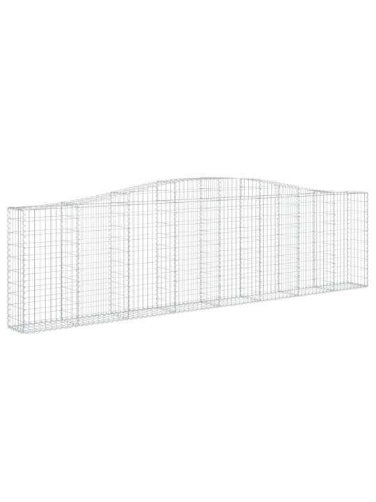 Klenuté gabionové koše 7 ks 400x30x100/120cm pozinkované železo