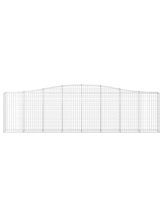 Klenuté gabionové koše 7 ks 400x30x100/120cm pozinkované železo