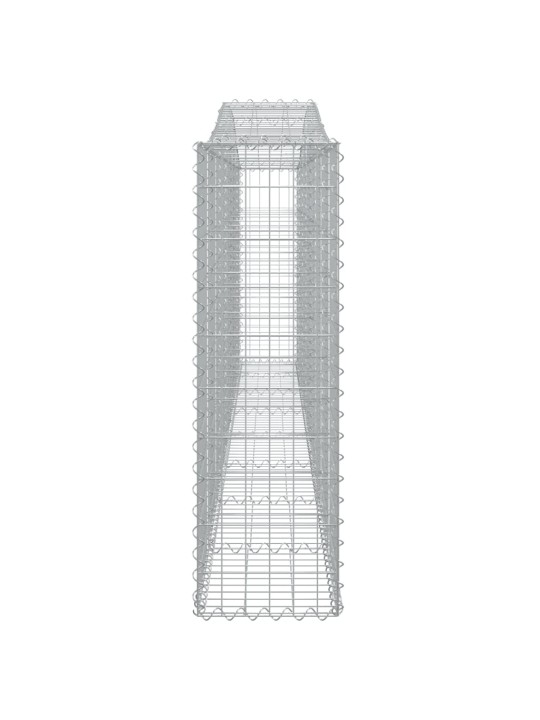 Klenuté gabionové koše 7 ks 400x30x100/120cm pozinkované železo