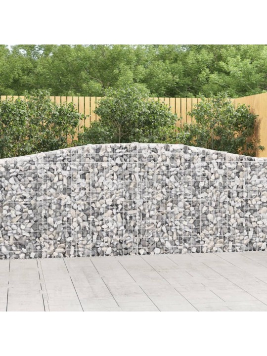 Klenuté gabionové koše 20ks 400x30x100/120cm pozinkované železo