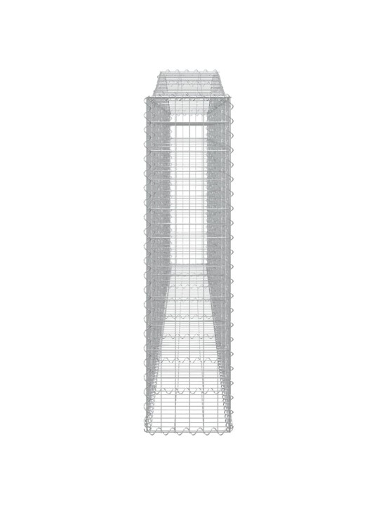 Klenuté gabionové koše 8 ks 400x30x120/140cm pozinkované železo