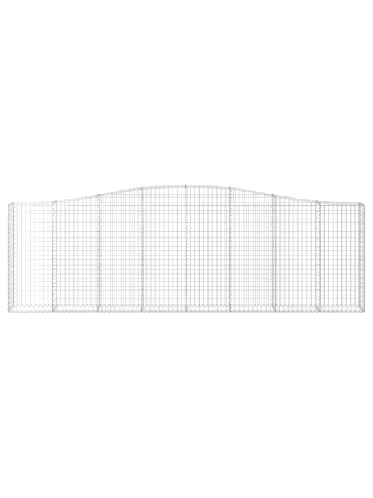 Klenuté gabionové koše 10ks 400x30x120/140cm pozinkované železo