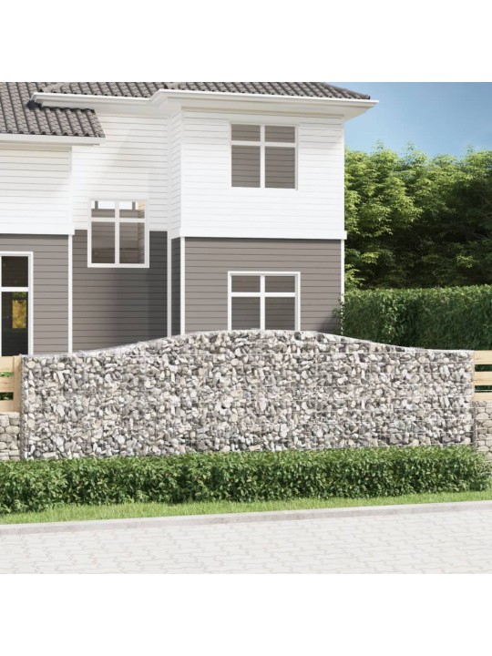 Klenuté gabionové koše 10ks 400x30x120/140cm pozinkované železo