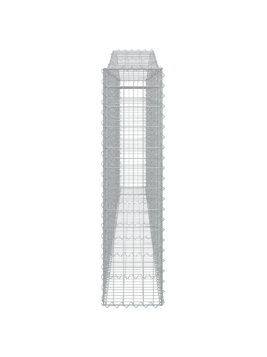 Klenuté gabionové koše 15ks 400x30x120/140cm pozinkované železo
