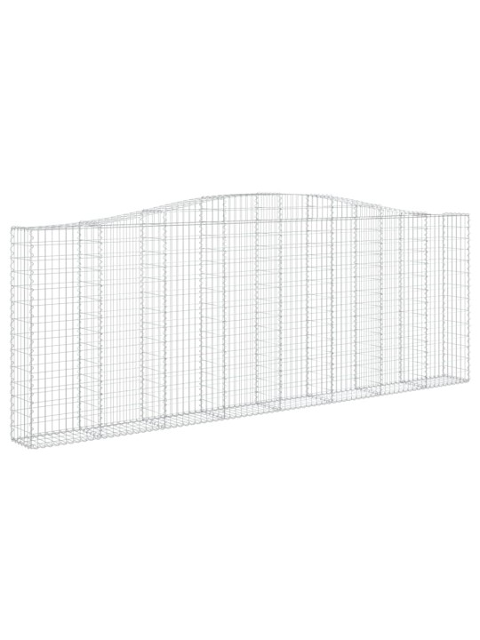 Klenuté gabionové koše 2 ks 400x30x140/160cm pozinkované železo