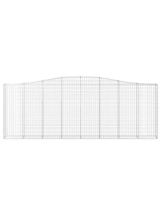 Klenuté gabionové koše 15ks 400x30x140/160cm pozinkované železo