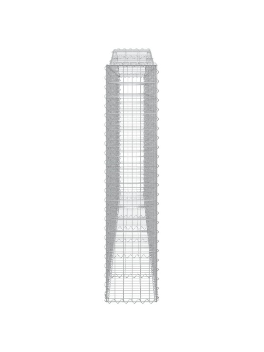 Klenuté gabionové koše 15ks 400x30x140/160cm pozinkované železo