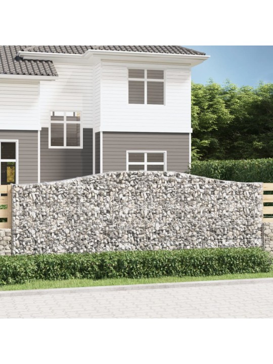 Klenuté gabionové koše 15ks 400x30x140/160cm pozinkované železo