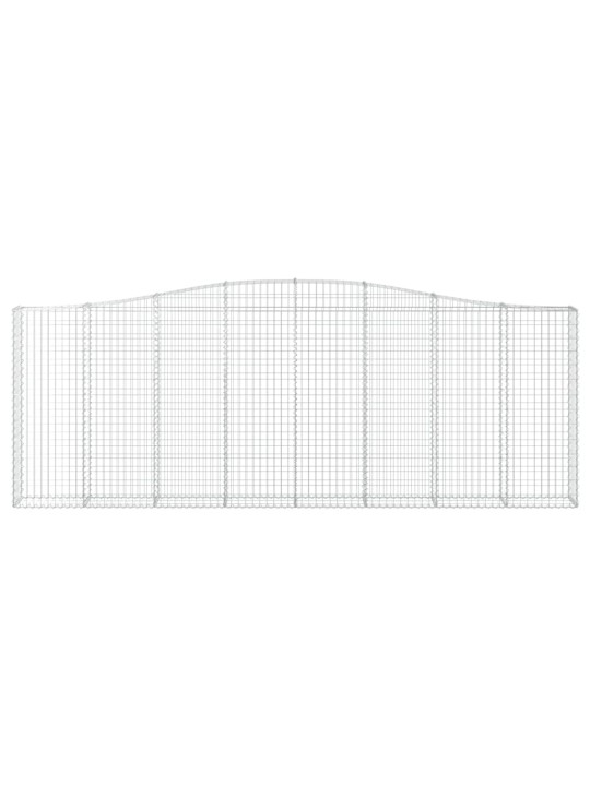 Klenuté gabionové koše 2 ks 400x30x140/160cm pozinkované železo