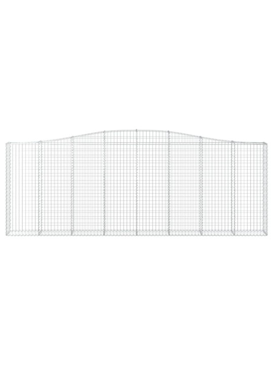Klenuté gabionové koše 25ks 400x30x140/160cm pozinkované železo