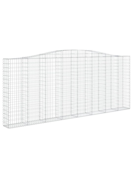 Klenuté gabionové koše 2 ks 400x30x160/180cm pozinkované železo