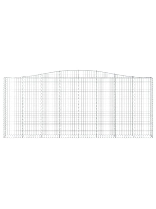 Klenuté gabionové koše 2 ks 400x30x160/180cm pozinkované železo