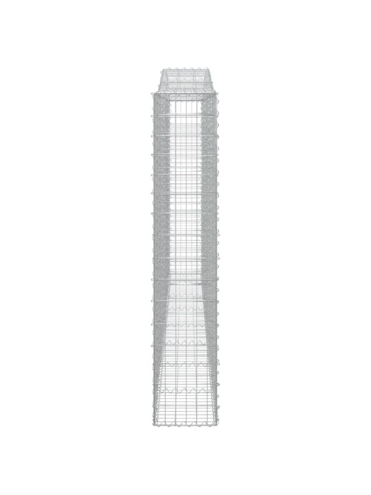 Klenuté gabionové koše 6 ks 400x30x160/180cm pozinkované železo