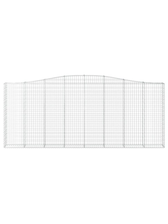 Klenuté gabionové koše 7 ks 400x30x160/180cm pozinkované železo