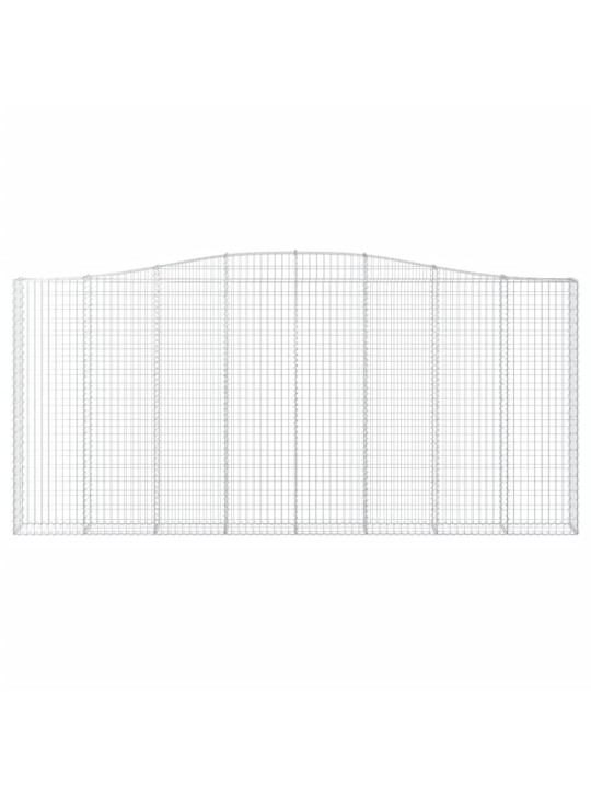 Klenuté gabionové koše 3 ks 400x30x180/200cm pozinkované železo