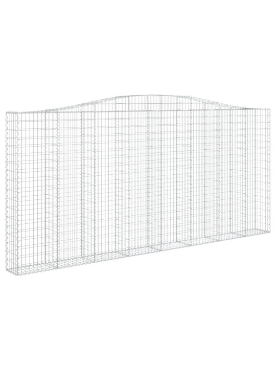 Klenuté gabionové koše 4 ks 400x30x180/200cm pozinkované železo