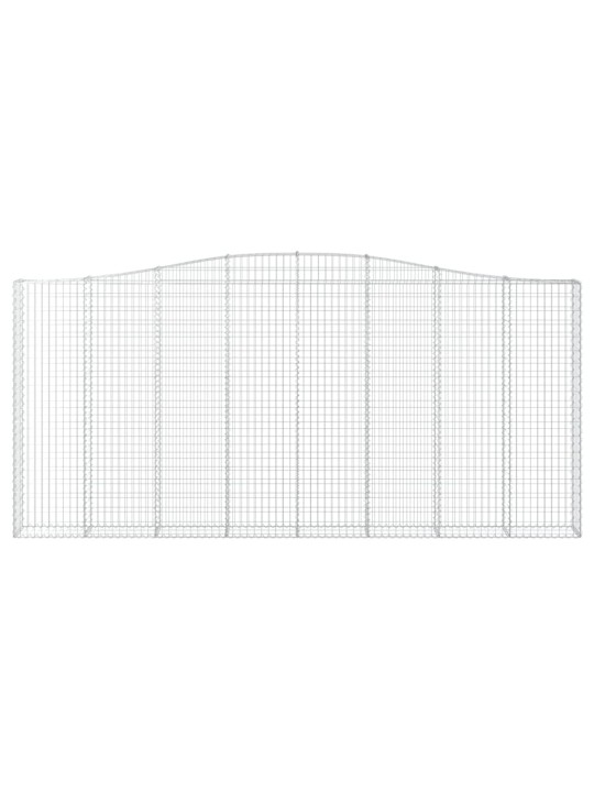 Klenuté gabionové koše 4 ks 400x30x180/200cm pozinkované železo