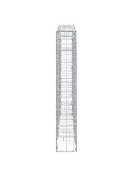 Klenuté gabionové koše 4 ks 400x30x180/200cm pozinkované železo