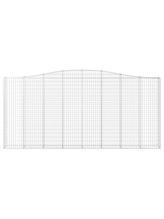 Klenuté gabionové koše 6 ks 400x30x180/200cm pozinkované železo