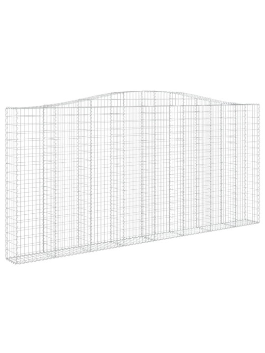 Klenuté gabionové koše 9 ks 400x30x180/200cm pozinkované železo