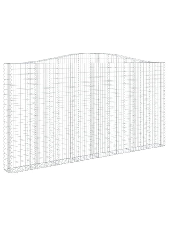 Klenuté gabionové koše 2 ks 400x30x200/220cm pozinkované železo
