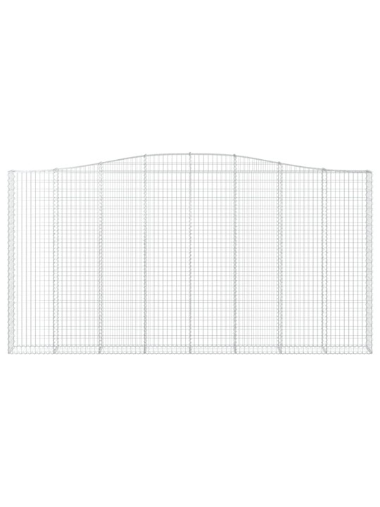 Klenuté gabionové koše 2 ks 400x30x200/220cm pozinkované železo