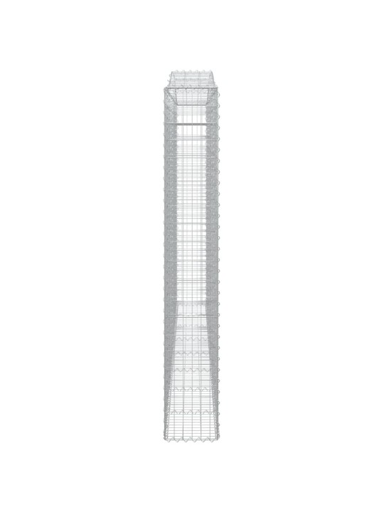 Klenuté gabionové koše 2 ks 400x30x200/220cm pozinkované železo
