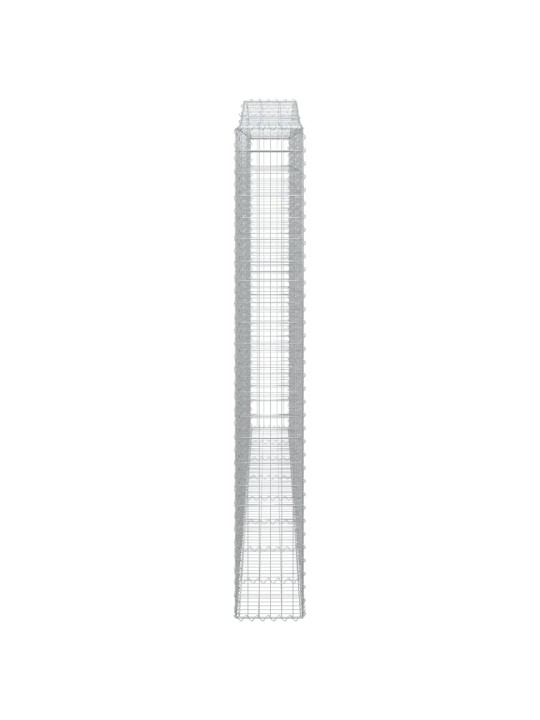 Klenuté gabionové koše 2 ks 400x30x220/240cm pozinkované železo
