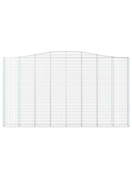 Klenuté gabionové koše 4 ks 400x30x220/240cm pozinkované železo