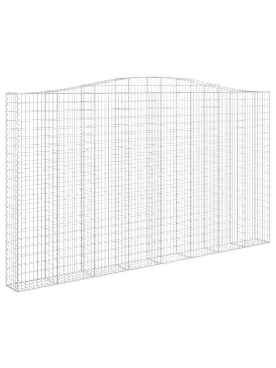 Klenuté gabionové koše 5 ks 400x30x220/240cm pozinkované železo