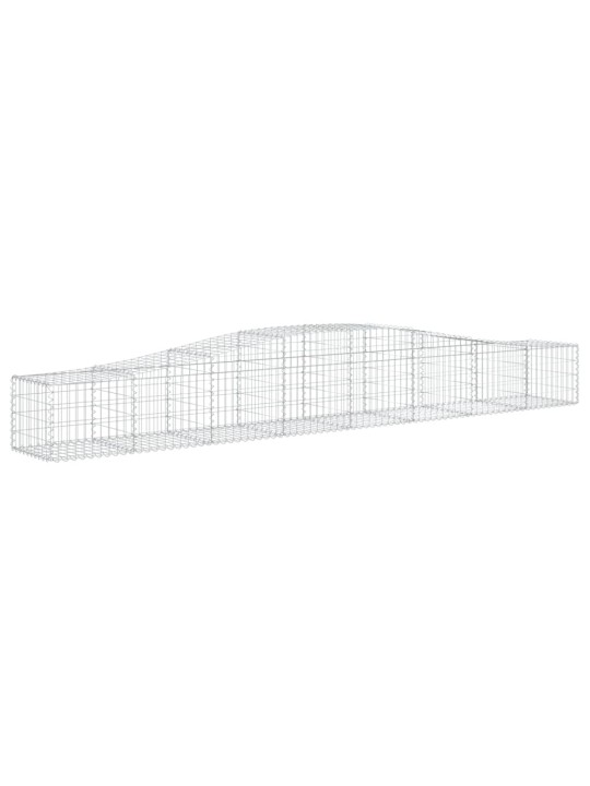 Klenuté gabionové koše 2 ks 400x50x40/60 cm pozinkované železo