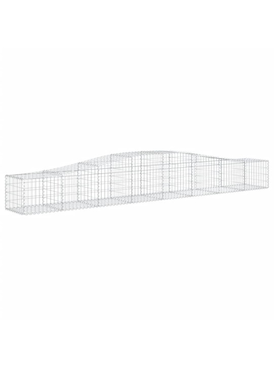 Klenuté gabionové koše 9 ks 400x50x40/60 cm pozinkované železo